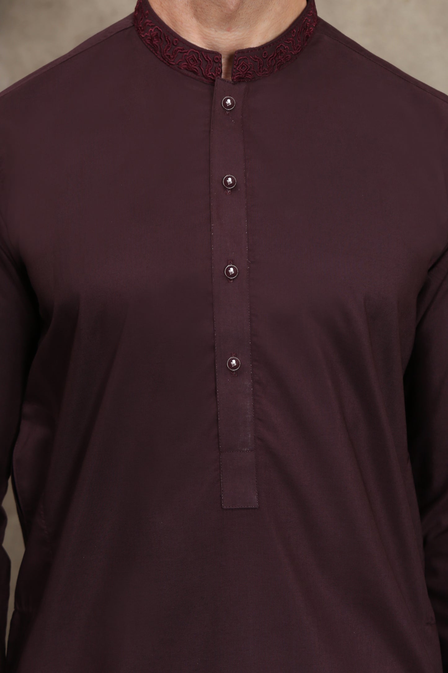 MAROON MEN'S WASH & WEAR KURTA