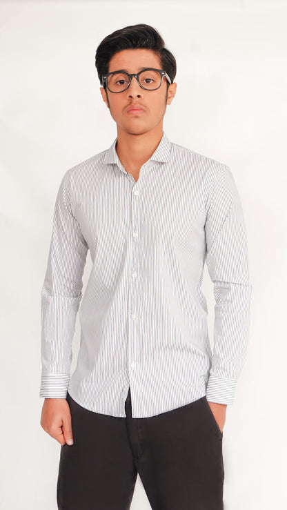 MEN'S THICK GRAY LINNING FORMAL SHIRT