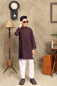 MAROON KINDER WASCH- UND TRAGE-KURTA
