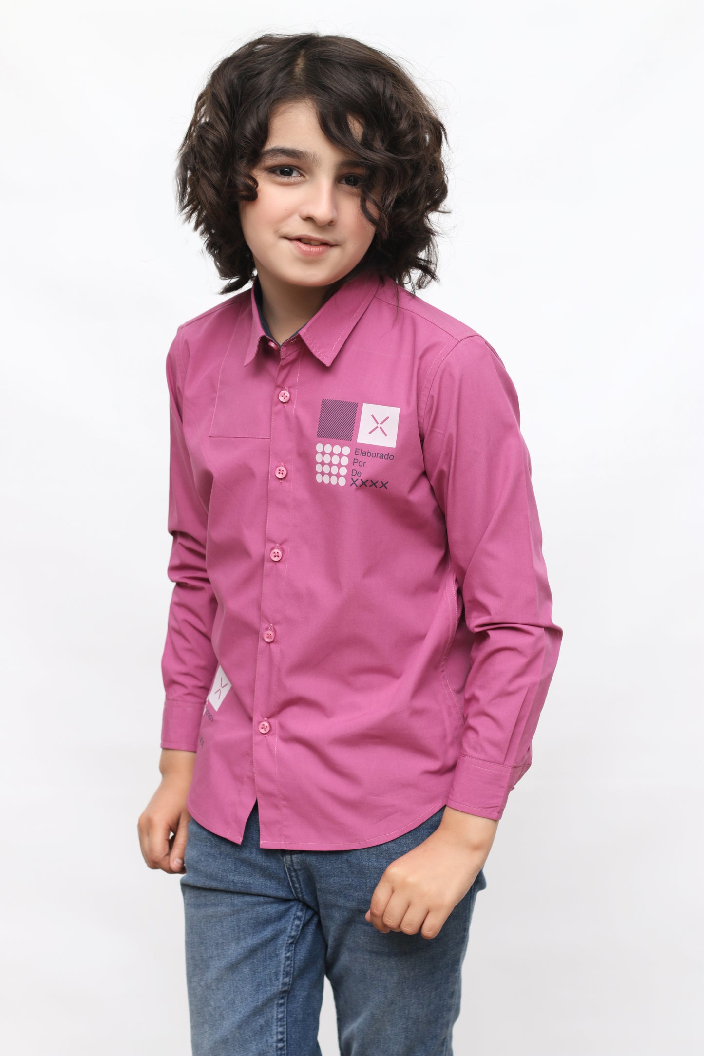 KID'S LIGHT PURPLE  CASUAL SHIRT