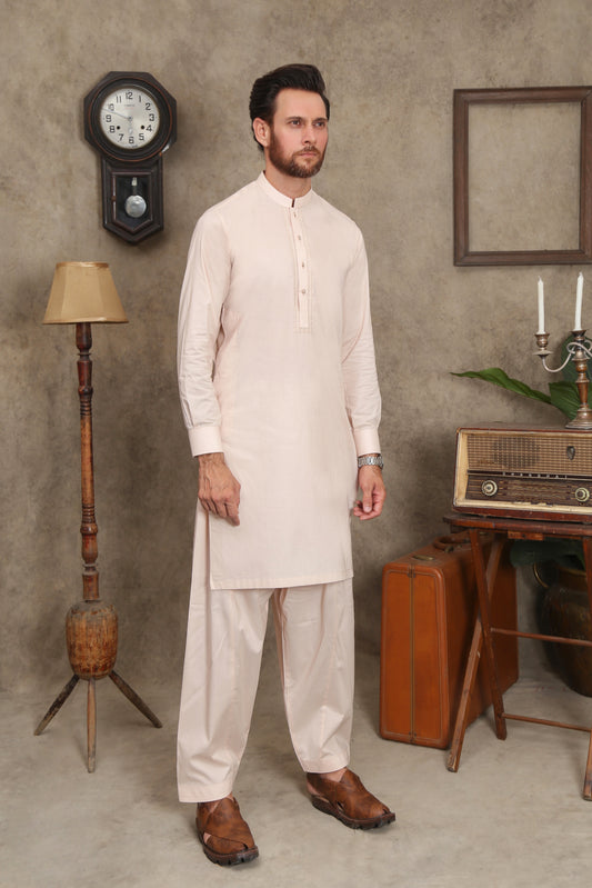 LIGHT PINK MEN'S COTTON SHALWAR KAMEEZ