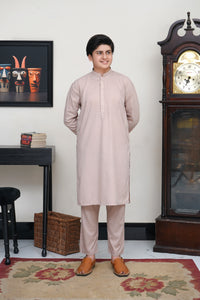 KID'S PEACH WASH'N WEAR KURTA SET