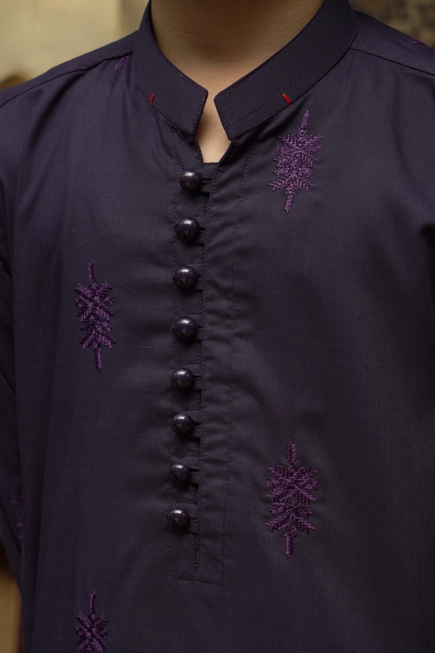 PURPLE CHICKEN KID'S WASH & WEAR SHALWAR KAMEEZ