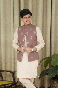 RED EMBROIDERY KID'S WAIST COAT