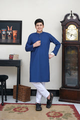 FEROZI BLUE KINDER KURTA AUS WASCHBAREM STOFF
