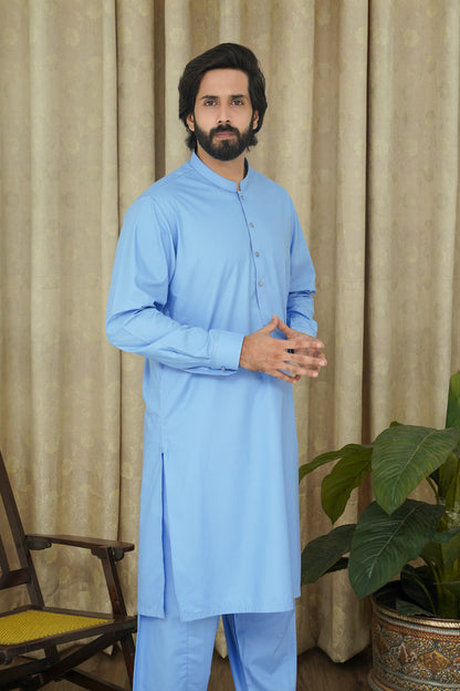 SKY BLUE MEN'S SHALWAR KAMEEZ