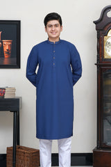FEROZI BLUE KINDER KURTA AUS WASCHBAREM STOFF