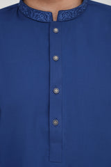 FEROZI BLUE KINDER KURTA AUS WASCHBAREM STOFF