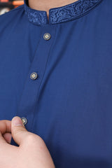 FEROZI BLUE KINDER KURTA AUS WASCHBAREM STOFF
