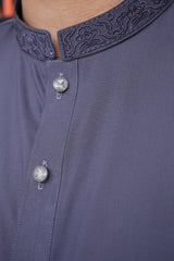 GREY KID'S WASH & WEAR KURTA