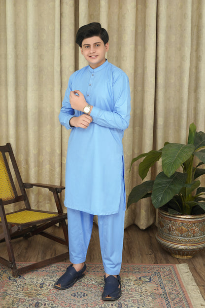 SKY BLUE KID'S SHALWAR KAMEEZ