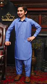 HIMMELBLAUES SHALWAR KAMEEZ FÜR KINDER ZUM WASCHEN