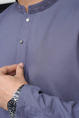 GREY MEN'S WASH & WEAR KURTA
