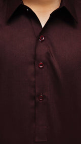 MAROON COLLAR WASCHBARE KINDER-SHALWAR KAMEEZ