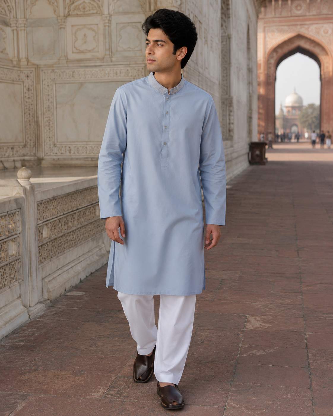 GRAUES HERREN WASCH- UND TRAGEKURTA