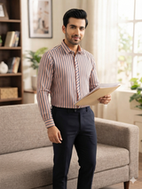 Men's Multi Lining Cotton Casual Shirt - maqsood.pk