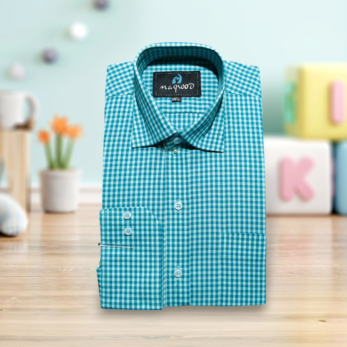 MEN'S FERN CHECK DRESS SHIRT