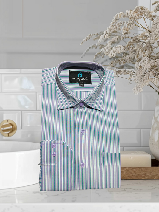 MEN'S  AMETHYST LINING DRESS SHIRT