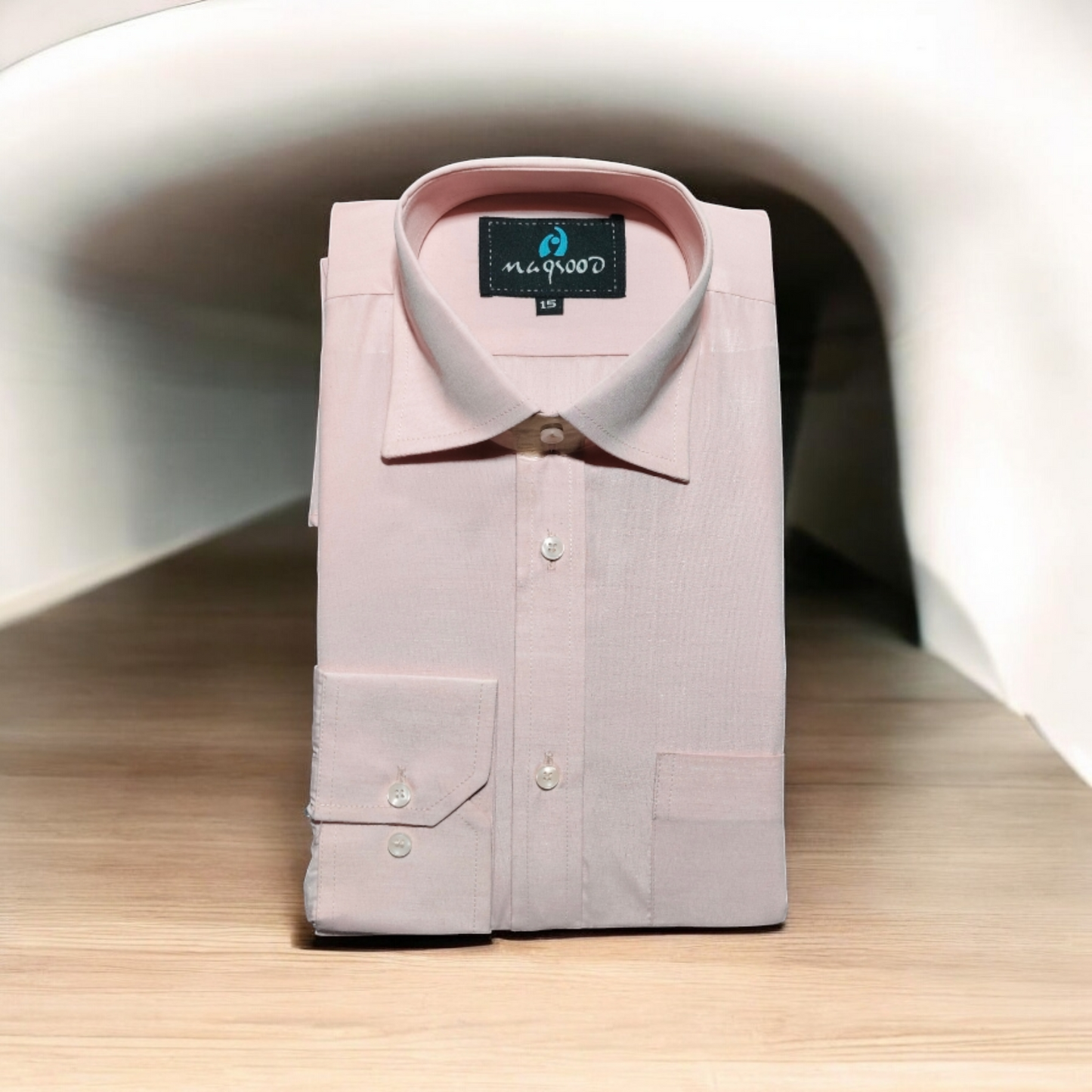 MEN'S CORAL PEACH DRESS SHIRT