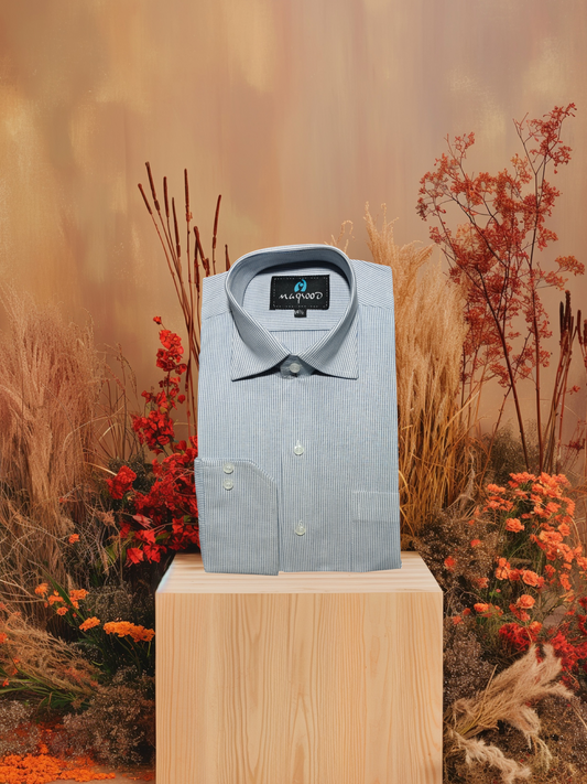 MEN'S GRAY LINING DRESS SHIRT