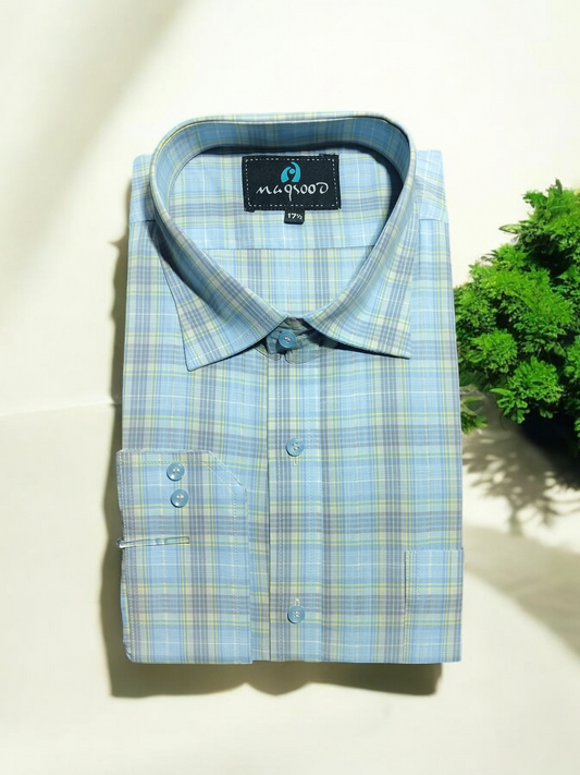 MEN'S FEROZI GRAY CHECK DRESS SHIRT