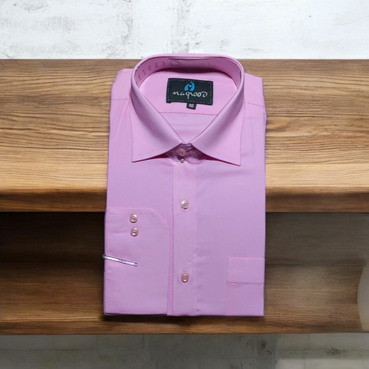 MEN'S HOT PINK PLANE DRESS SHIRT