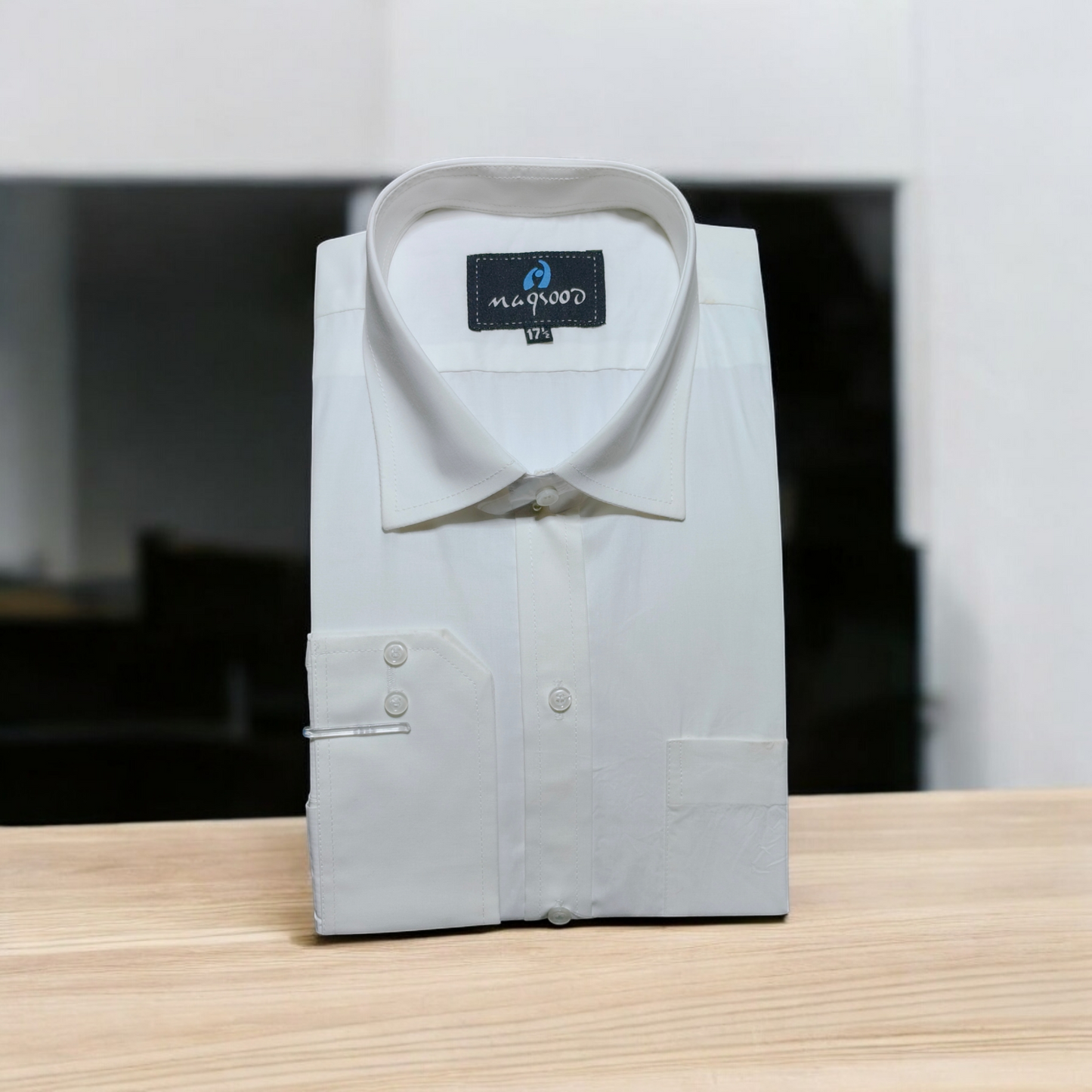 MEN'S WHITE PLANE DRESS SHIRT