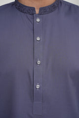 GREY KID'S WASH & WEAR KURTA