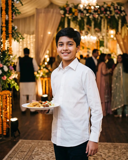 WHITE  SHIRT FOR KIDS