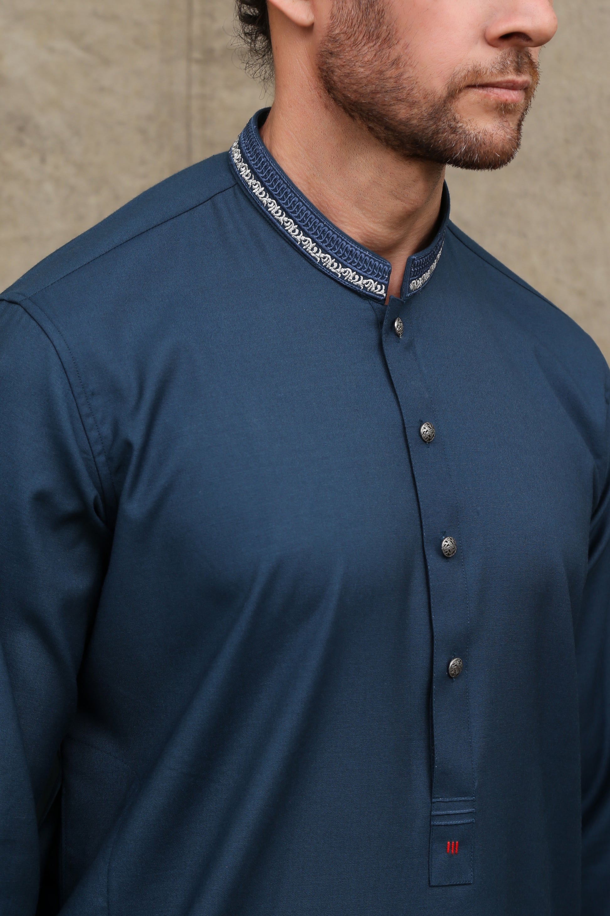 STONE BLUE MEN'S COTTON KURTA | - maqsood.pk