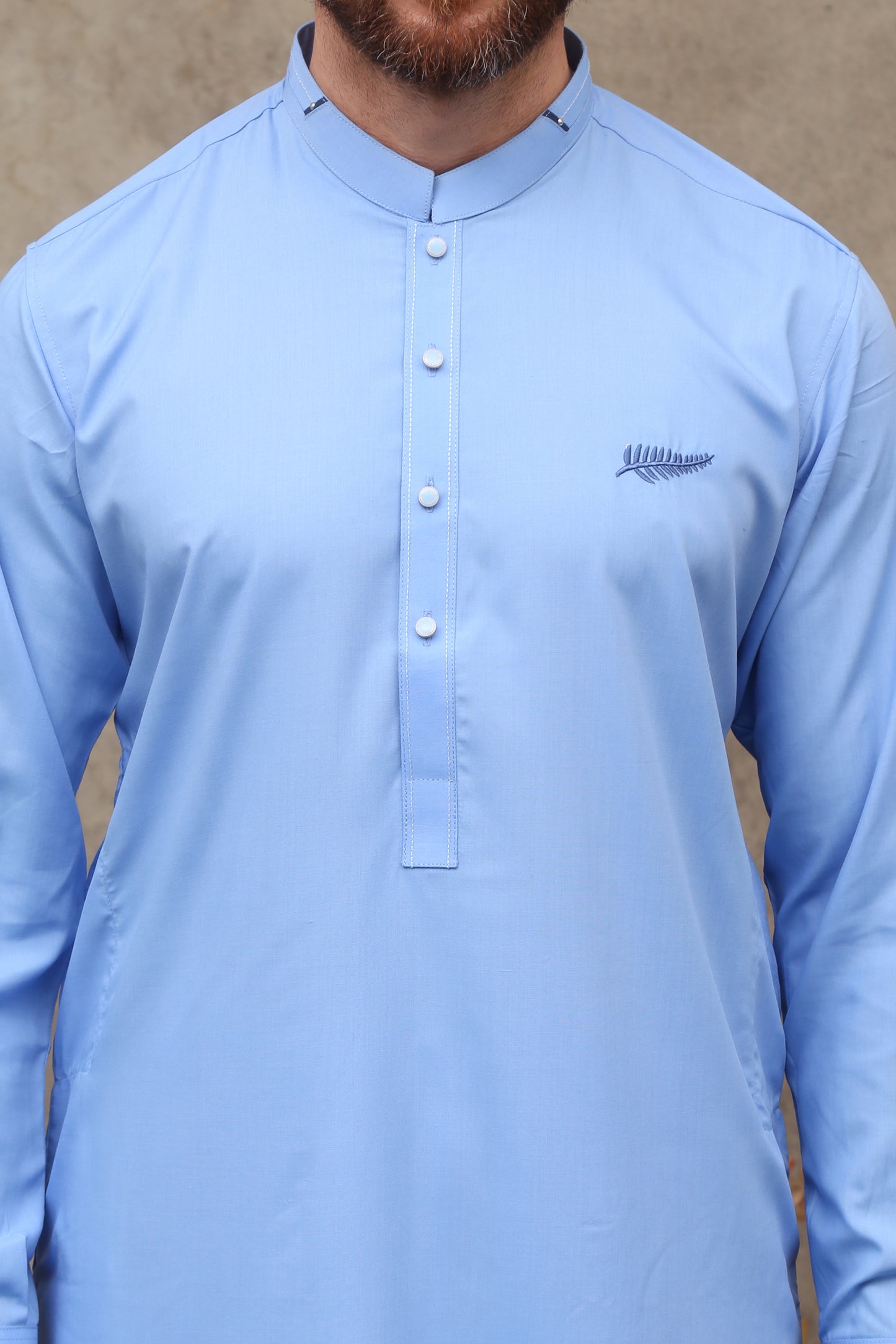 LIGHT BLUE MEN'S WASH & WEAR SHALWAR KAMEEZ