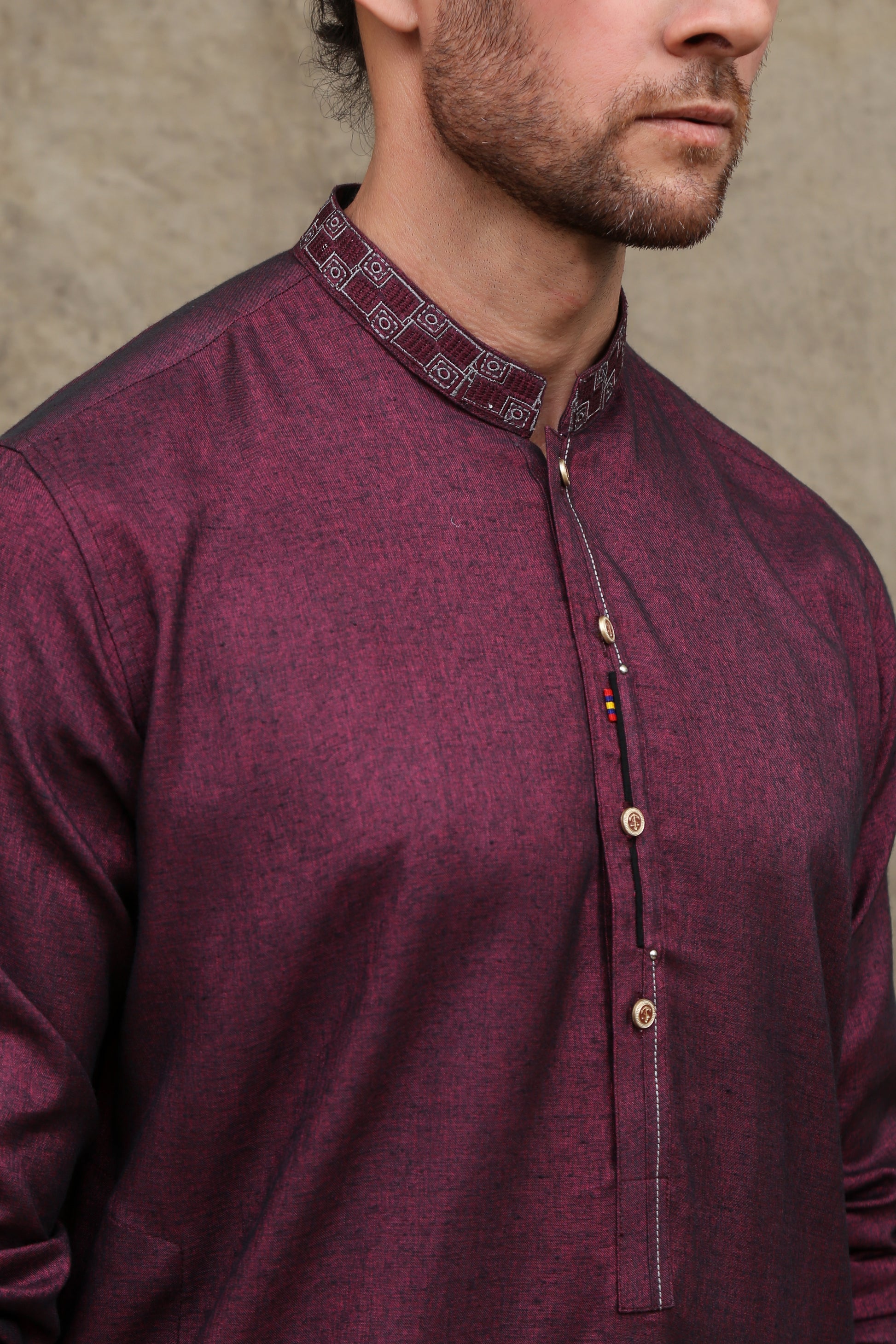 PURPLE COTTON MEN'S KURTA | - maqsood.pk