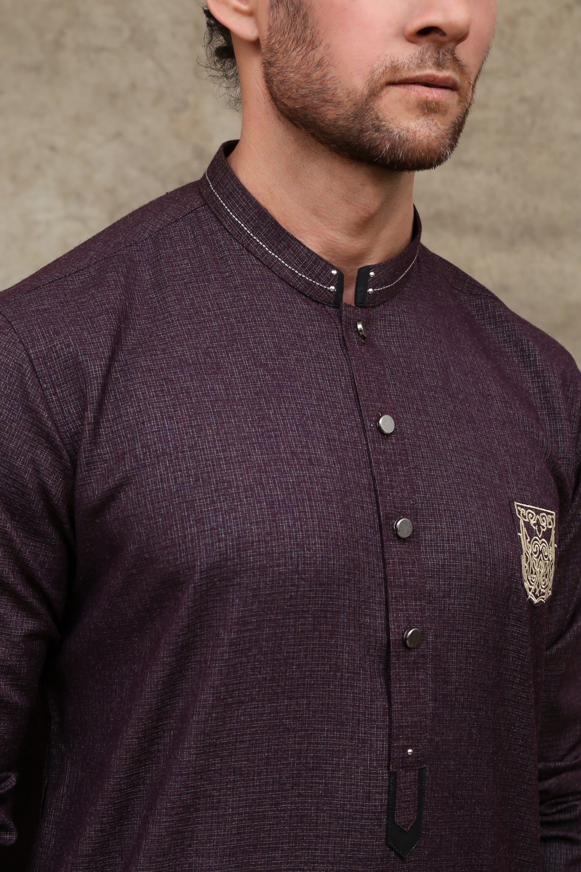 DARK PURPLE MEN'S COTTON KURTA ,plain mens kurta, long mens kurta, men kurta in Pakistan, men kurta sale, new kurta men, men formal kurta, mens fashionable kurta, man ka kurta, mens kurta shalwar kameez designs, gents kurta kameez, kurta men